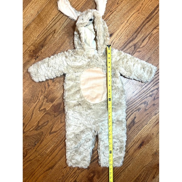 Pottery Barn Kids Bunny Rabbit Costume Jumpsuit Hooded Plush Baby 12-24 Months - Picture 2 of 8